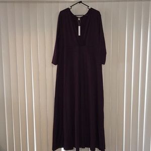 Poseshe Floor Length 3/4 Sleeve Dress
